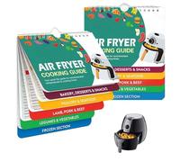2PCS Air Fryer Magnetic Cheat Sheet Oven Cooking Guide, Air Fryer Cookbook for Cooking and Frying Booklet - Instant Air Fryer Accessories for Oven Cooking Pot Temperature and Kitchen Conversions