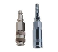 2Pcs Air Hoses Fittings- and British Quick Connect- Fittings- 1/4Inch Brass Male Coupler Plug Industrial Air Fitting Convertor Adapter