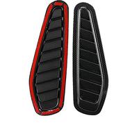 2PCS Air Intake Decorative Cover, Scoop Carbon Fiber Style Car Bonnet Vent Hood Universal Car Air Intakes for Hood Scoop for Jeep for Wrangler Bonnet Vents Car Bonnet Vents Hood