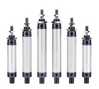 2pcs Air Pneumatic Cylinders Double Compressed Air Cylinder Cylind Pneumat Mini Bore 16/20/25 40mm Stroke 25/50 100 200 Single Lever(150mm Stroke,Bore 40mm)