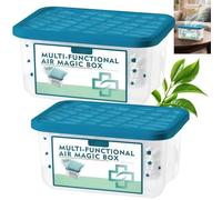 2PCS Air Purification Dust Removal Magic Box,Multi-Functional Air Magic Box Purifier & Dust Collector,Automatic Dust Removal Magic Box Air Purifier,Home Indoor Kitchen Air Fresheners & Dust Cleaner