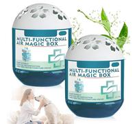 2pcs Air Purification Dust Removal Magic Box, Multifunctional Air Magic Box, Automatic Dust Collection Airs Purifier Magic-Box, Plant Extract Formula, for Office, Bedroom, Pet Areas