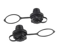 2Pcs Air Valves Inflatable Boat Spiral Air Plugs One-Way Inflation Replacement Screw Boston Valve For Rubber Dinghy Raft Kayak Pool Boat Airbeds Kayak Screw Air Valves Spiral Air Caps