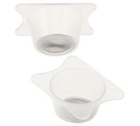 2pcs Airbrush Paint Cup with Fine Mesh Strainer | White PP and Metal Materials, Reusable Design for Craft Hobbyists and Artists, for Figure Repainting Use