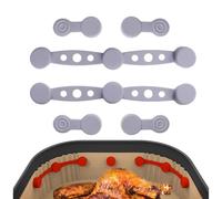 2pcs Airfryer Magnets for Baking Paper,air Fryer Silicone Buckle Set,magnetic Silicone Buckles,Prevent Disposable Paper Liner From Covering Food and Touching Heating Element To Burn-2pcs-A