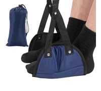2pcs Airplane Footrest - Travel Foot Hommock with Memory Foam, Portable Travel Footrest Flight Hand Luggage Footrest Height Adjustable Footrests Hammock (Blue)