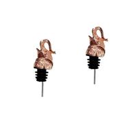 2pcs Alloy Elephant Head Wine Pourer Stopper for Home Bar Parties | Reusable Instant Pouring Design, Creative Funny Style, Fits Liquor and Beverage Bottles