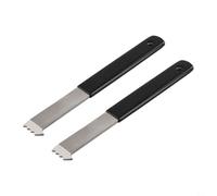 2PCS Alloy Steel Paver Puller, Paver Removal and Extraction Tool with Rubberized Handle for Lifting and Replacing Interlocking Pavers, Stones and Bricks in Yard, Lawn or Garden