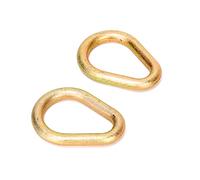 2Pcs Alloy Steel Pear Shaped Rings (1/2" G70 Galvanized) No Welding Load 7000lbs for Cable Lifting, Transportation, Ship, Car