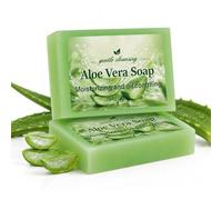 2PCS Aloe Vera Soap Bar, Plant-Based Soap Bars for Face and Body Wash, Exfoliating Body Scrub,Gentle Cleansing Bath Soap with Aloe Vera Extract, Refreshing & Non-Drying, Suitable for All Skin Types