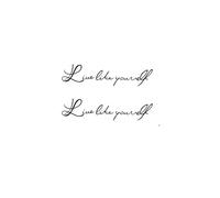 2pcs Alphabet Collarbone Juice Sticker, Semi-permanent Tattoos, Realistic Fake Tattoo, Lasts 7-15 Days