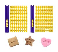 2PCS Alphabet & Number Cookie Press Stamps, Fondant Letter & Number Moulds,Letter Stamps for Clay Fondant Icing Biscuit Press, Cake Decorating Tools for Children's Father's Day Baking Clay Pastries