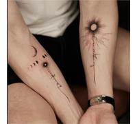 2pcs alphabets self-discipline stick juice tattoo stickers, semi-permanent tattoos, realistic fake tattoos, lasts 7-15 days waterproof non-reflective non-toxic temporary tattoos