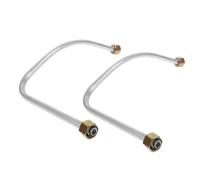 2pcs Aluminium Air Compressor Exhaust Tube Replacement Part 25.5x18.5x2cm | Silver Finish, 16mm Inner Thread, Stable Fitting for Check Valve Connections, Maintenance or Industrial Settings
