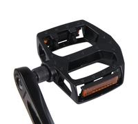 2pcs Aluminium Alloy Bike Pedals Black for Road Bicycles and Commuters | Hollow Design, Reflective Stripe Surface, Non-slip round Finish, Suited to Casual Cycling and Night Riding