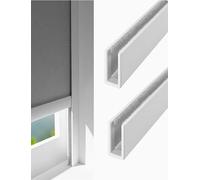 2Pcs Aluminium Alloy Window Light Blocker U Channel Strip,Bedroom Blackout Side Rail Track for Roller Blinds,Light Blocking Strips for Window Shades and Blinds(Natural,210cm/82.7in/6.9ft)