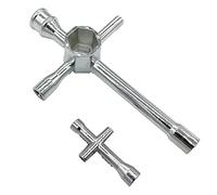 2pcs Aluminium Cross Wrenches Sleeve 4mm 5mm 5.5mm 7mm 8mm 10mm 12mm 17mm Glow Plug Socket Hex Driver Hexagon Spanner Wheel Repair Tools for RC Model Car Truck Crawler