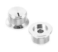 2pcs Aluminium Volume Control Knobs Silver 24x14.5mm