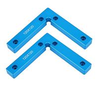2pcs Aluminum 90 Degree Positioning Square, L Shape Corner Clamp for Woodworking, Accurate Right Angle Jig with Anodized Surface, 120x120mm for Welding and Carpentry