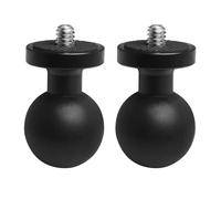 2PCS Aluminum Alloy 1" Ball Mount Adapter with 1/4"-20 Threaded Stud for Insta360 One X3, X2, X, R, RS, GoPro, DJI OSMO Action Camera,Compatible with RAM Ball Head Mounts B Size Double Socket Arm