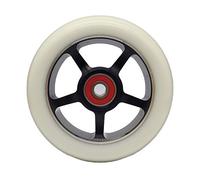 2pcs Aluminum Alloy 100/110mm Stunt Scooter Wheels With Bearing Kick Scooters Parts Replacements Accessories(White PU 100mm)