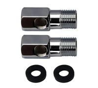 2Pcs Aluminum Alloy 3-Way Adapter Tap Connector Hardware 1/2inch to 1/4inch Water Inlet 3 Way Balls Valves Fittings Water Line Adapter Splitter