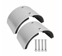 2Pcs Aluminum Alloy Drywall Stilts Curved Plate, Drywall Stilt Replacement Part Deformation Resistant with Soft Sponge Pad Curved Plate Fixed Legs for Interior Decoration Ceiling Painting (15cm*8.4cm)