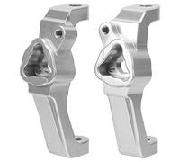 2PCS Aluminum Alloy Front C Seat, Fit for Redcat Gen8 1/10 RC Cars, CNC Machined Hard Anodized Hub Caster Mount, Lightweight Durable Upgrade for Original Plastic Parts, Enhanced Pe (Silver)