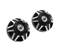 2pcs Aluminum Alloy Motorcycle License Plate Screw Covers - 6mm Thread Anodized Blue/red/black/gold/silver for Cnc Machined Wear Resis (BLACK)