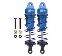 2Pcs Aluminum Alloy RC Car Shock Absorber Adjustable Spring Damper with Shock Oil for 1/10 Scale RC Cars HSP HPI (Blue)