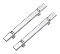 2pcs Aluminum Alloy T-Bar Pulls, Silver Modern Drawer Handles, Furniture Cabinet Levers, Kitchen Wardrobe Knobs, Retro Door Hardware