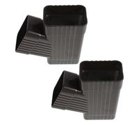 2pcs Aluminum Alloy Y Tee Downspout Diverter Fits 2x3 Inch Drain Pipe | Lightweight Rainwater Drainage Accessory for Roof Gutter Repairs, Home Use, Property Maintenance, Coffee Colour