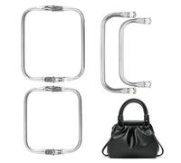 2pcs Aluminum Bag Frame, 20×9.2cm/18×8.5cm Crochet Bag Clasp U Frame, U Shaped Inner Handle with Kiss Lock for DIY Bags