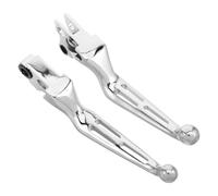 2pcs Aluminum Brake Clutch Lever Set, Silver Left and Right Handbrake | Adjustable Grip Distance, Wide Compatibility for Offroad Motocross and Track Use, 17.50x6.00x2.30cm