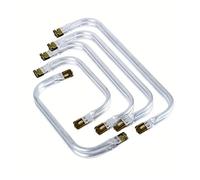 2PCS Aluminum Clutch Bag Clasp Purse Frame Kiss Lock Clasp U-Shaped Bag Inner Handle Accessories for Women Handbag Purse Making Bag Parts (2PCS-6.3",Bronze)