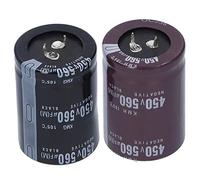 2pcs Aluminum Electrolytic Capacitor 450V 560μF High Temperature Resistant Sturdy Audio Equipment Power Supply LED Energy Saving Lamps