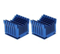 2Pcs Aluminum Heatsink Cooler for 3D Printer Motherboard, South North Bridge Chipset Cooling Kit, Universal Fit with Anodized Surface, Compact 40x39x36mm Heat Sink for DIY Boards a (Blue)