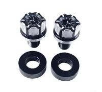 2Pcs Aluminum Motorcycle Mirror Hole Screws Suitable for Most Motorbike Rear View Mirrors, Built for Durability and Secure Installation (opposite M10 silver)