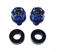 2Pcs Aluminum Motorcycle Mirror Hole Screws Suitable for Most Motorbike Rear View Mirrors, Built for Durability and Secure Installation (opposite M10 blue)
