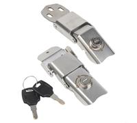 2Pcs Aluminum Motorcycle Tail Box Lock, Anti-Noise Design Minimizes Rattle, Quick Release, Non-Slip Rubber Pad, for Scooter Top Case Mounting