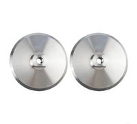 2pcs Aluminum Polishing Backing Pad for M14 Thread Angle Grinder, 5 Inch Quick Change Backer Plate for Air Polisher Sanding Discs, Silver