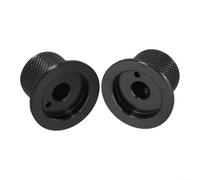 2pcs Aluminum Potentiometer Knobs Compatible with 6mm Shaft for CD Volume Control (Black)