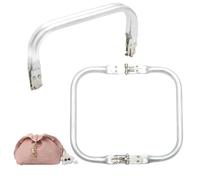 2PCS Aluminum Purse Frame, 18×9cm Kiss Lock Clasp U-Shaped Bag Inner Handle Clutch Frame Tubular Hardware Replacements for DIY Bag Making Sewing Craft (18×9cm)