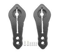 2Pcs Aluminum RC Clamping 25T Servo Horn Steering Clamping Arm for Traxxas TRX4 Axial SCX10 Tamiya 1/10 RC Crawler Truck(Black & Silver)