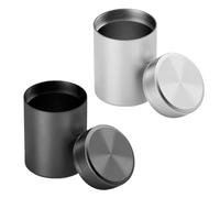 2Pcs Aluminum Storage Jars, 60ml Smell Proof Containers, Air Tight Jars | Portable Airtight Metal Sealing Containers, Multipurpose Small Storage Bottles for Coffee,Tea,Spices,Sugar,Herbs,Travel Use
