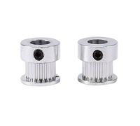 2pcs Aluminum Timing Belt Pulleys 20 Teeth Flange Synchronous Wheel 8mm Bore for Printer