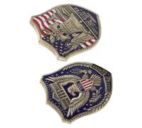 2pcs American Flag Star Shield Brooch Pin for 2026 US Anniversary | Zinc Alloy Metal, Polished Anti Oxidation Finish, for Suits Hats and Commemorative Ceremonies