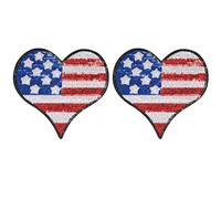 2pcs Americans Flags USA Flag American s on Stick America Us s for House Cloth Stickers United States 15c Patch