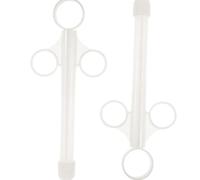 2Pcs Anal Lube Applicator Personal Lubricant Shooter Anal Vaginal Applicators Injector Health Care for Men Women Couples (Transparent)