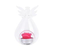 2pcs Angel Glass Tea Light Candle Holder Home Party Decor Candlestick Storage Holders